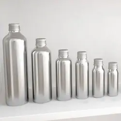 150ML Aluminum Bottle Liquid Storage Makeup Lotion Container Cosmetics Travel Alcochol Empty Refillable Bottle Water Bottle