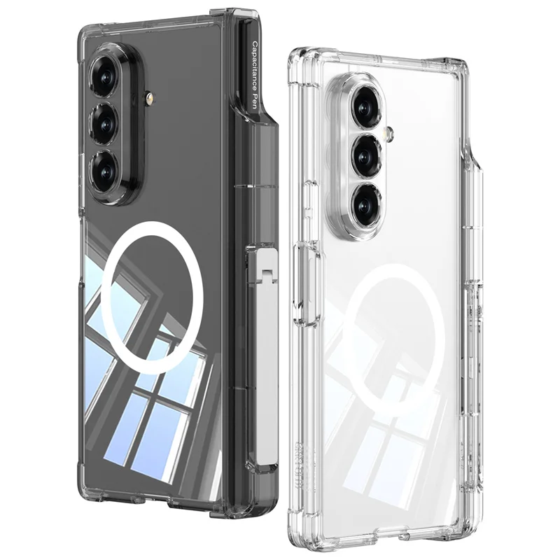 

Прозрачный шарнирный кронштейн Fold7, защитный чехол для Samsung Galaxy Z Fold 7 5G со стеклянной пленкой, магнитная крышка для беспроводной зарядки