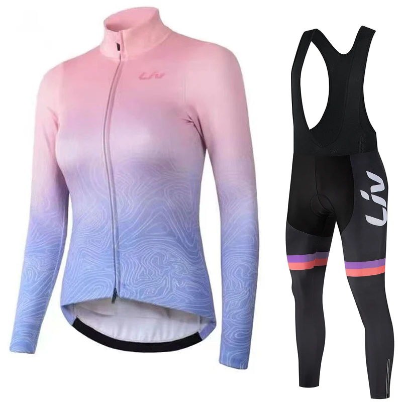 AliExpress NONE LIV women's bicycle jersey bicycle bib women's seat cushion road bike bicycle sports shirt set cycling pants set cycling suit