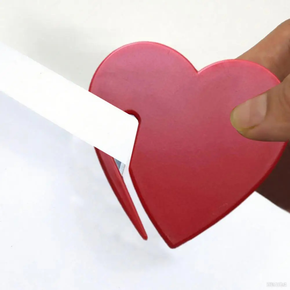 Christmas Paper Cutters Heart-Shaped Envelope Opener Gift Wrapping Tool Safe Plastic Paper Trimmer for Craft Letters Wrapping