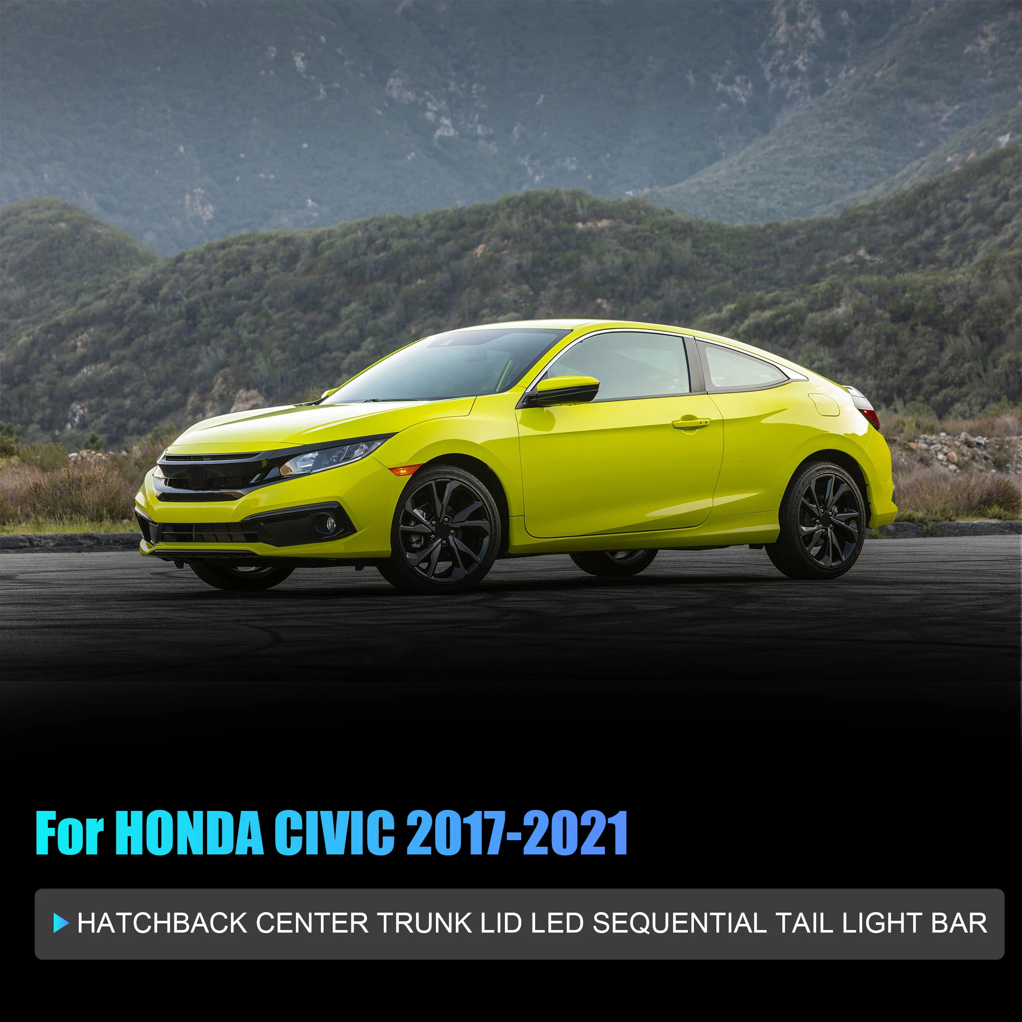 1 Set Full-Width Taillights For Honda Civic 2017-2021