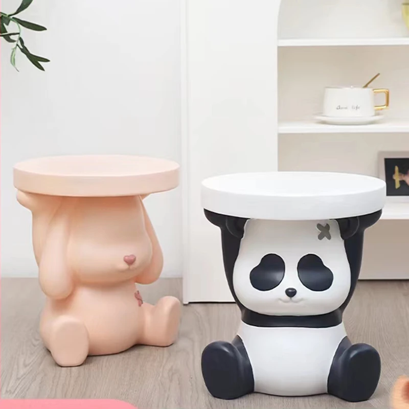 

Creative cartoon animal changing shoe stool entry porch living room floor-to-ceiling ornaments home accessories cute red panda s