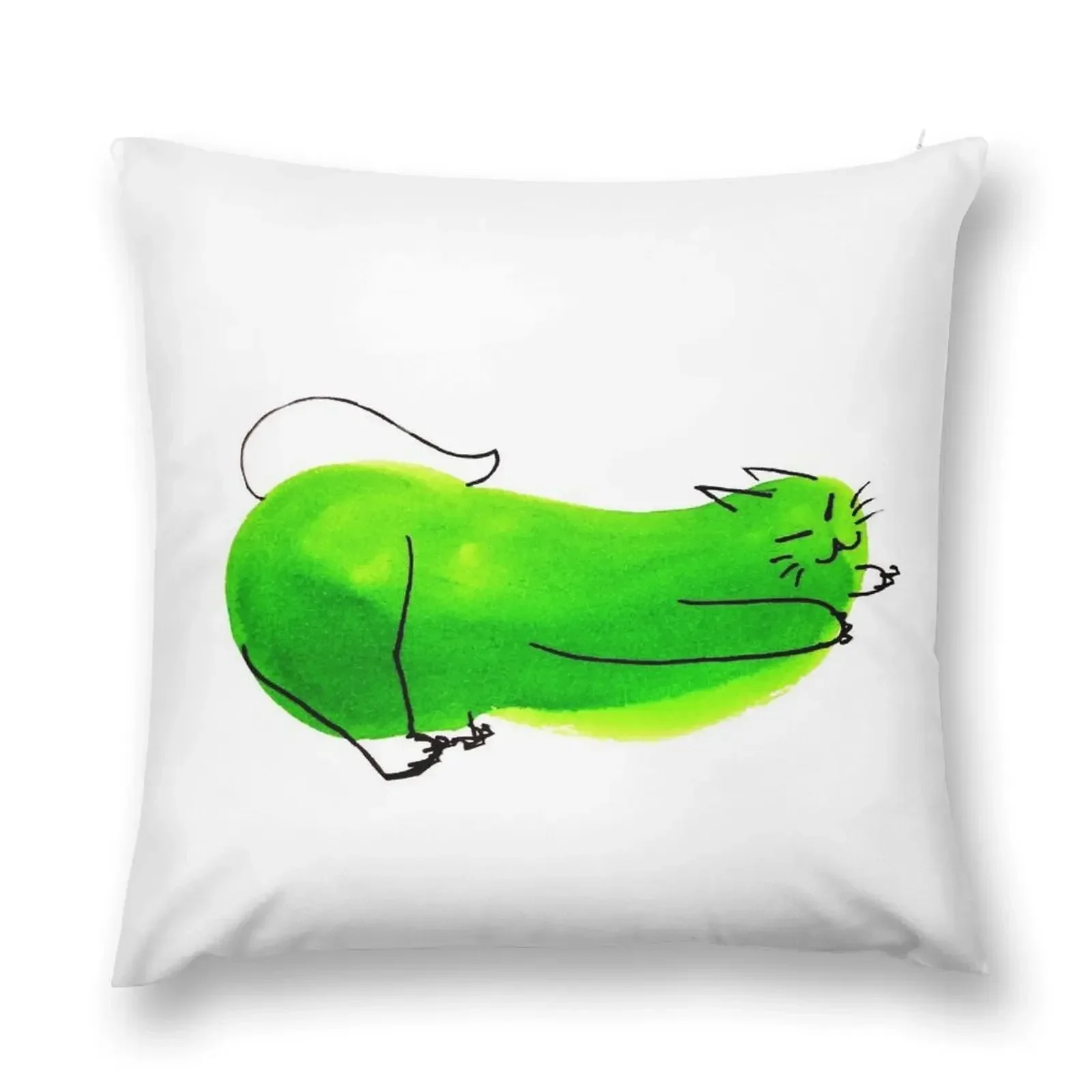 

Pickle Cat Throw Pillow Sofa Cushions Decorative pillow case pillow
