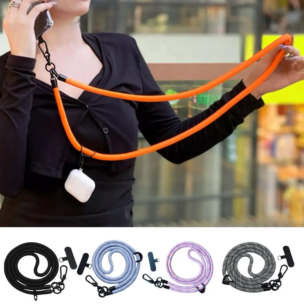 Long Phone Lanyard Universal Korean Fashin Style Anti Loss Loss Anti Neck Adjustable Lanyard Strap Phone Strap X2K7