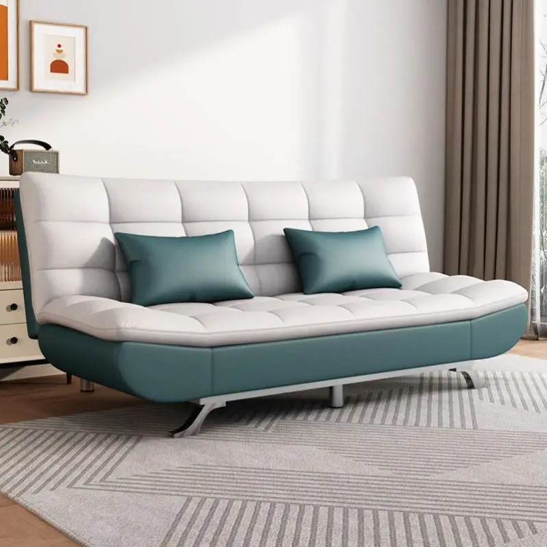 Technology cloth multi-functional sofa bed foldable double double bed e****mical rental room small apartment Internet celebrity