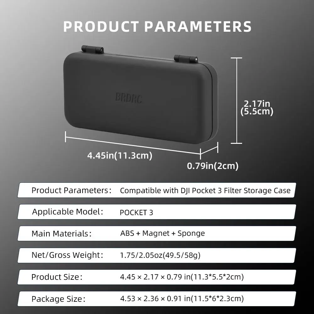 Protective Lens Filters Storage Box Mini Portable Filters Carrying Case Dustproof Anti-scratch for DJI Osmo Pocket 3