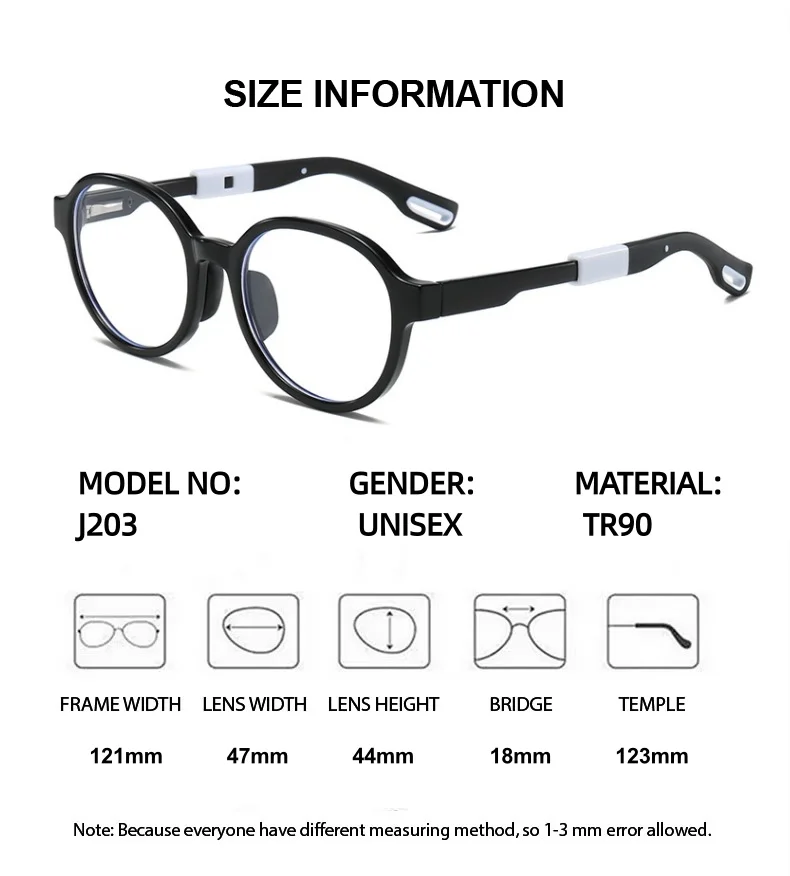 ELECCION نظارات طبية طالب الكمبيوتر نظارات الاطفال إطار نظارات قصر النظر نظارات النساء خفيفة للغاية tr90 النظارات #6