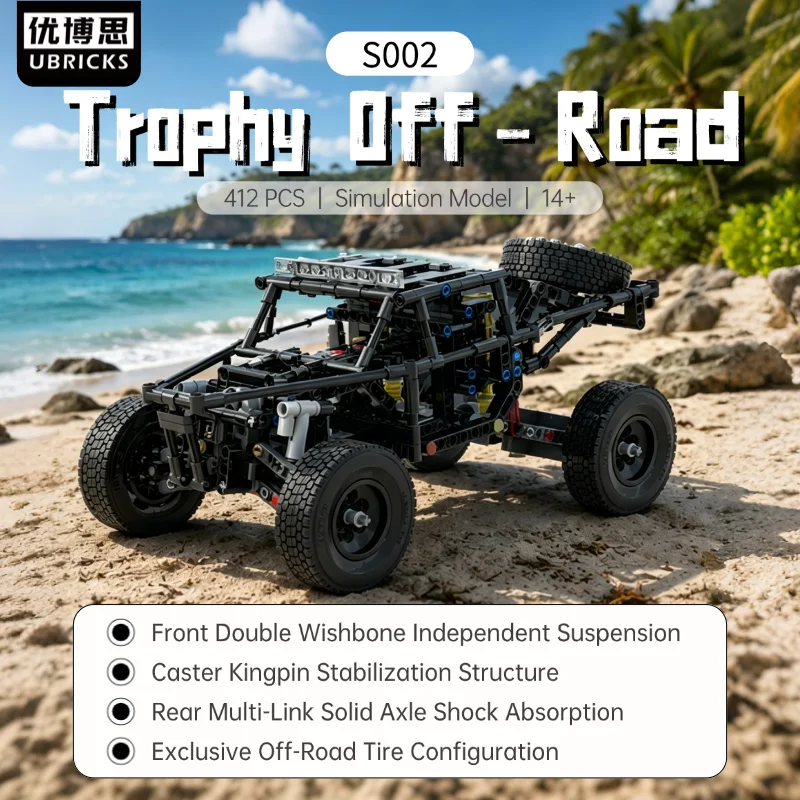 

Ubricks Bricks RC Baja Trophy Monster Truck Racing Offroad SUV Car Remote Control Building Blocks MOC Model Gift