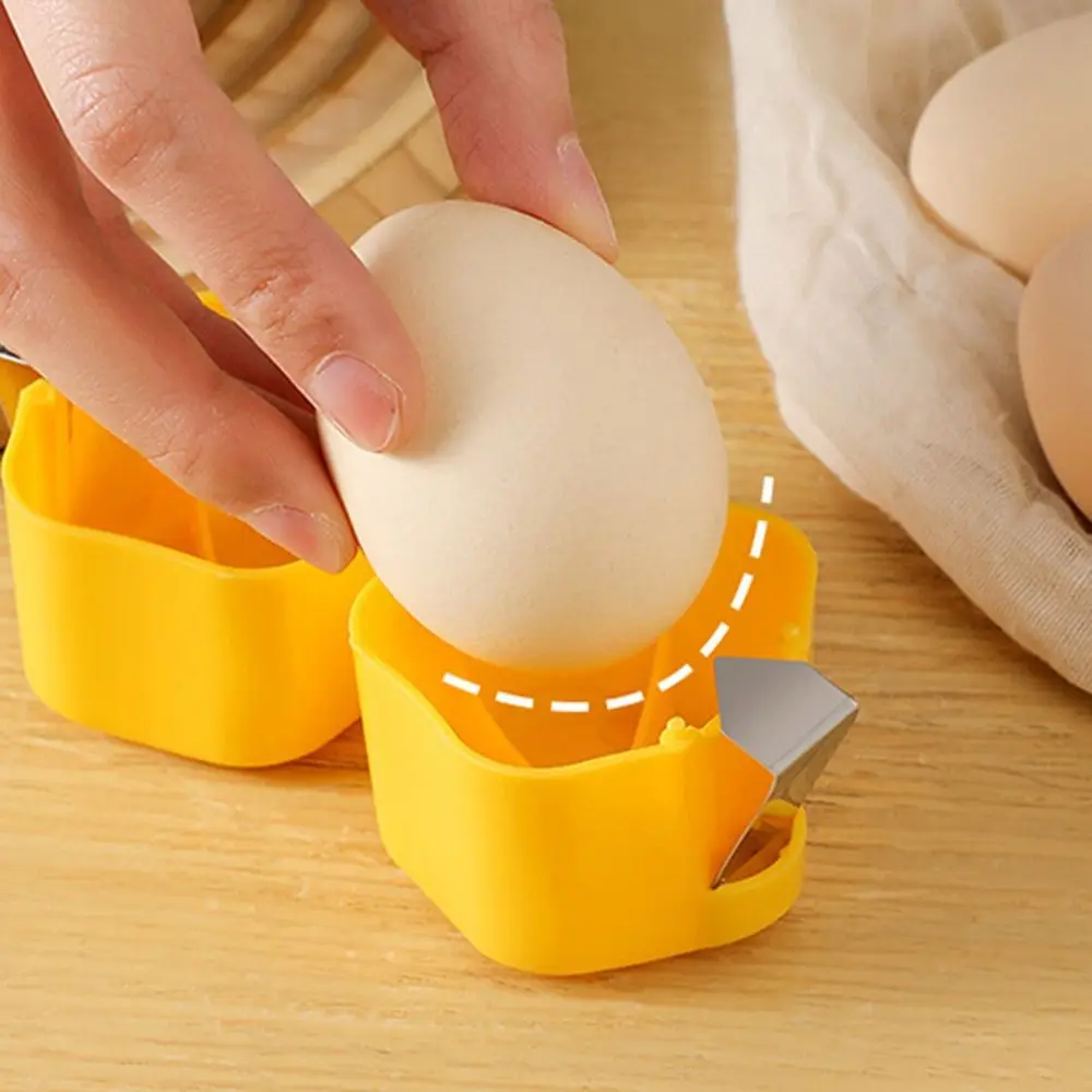 Cute Egg Shell Opener Stainless Steel Separator Egg Opening Machine Upgraded Household Eggshell Opening Kitchen Accessories