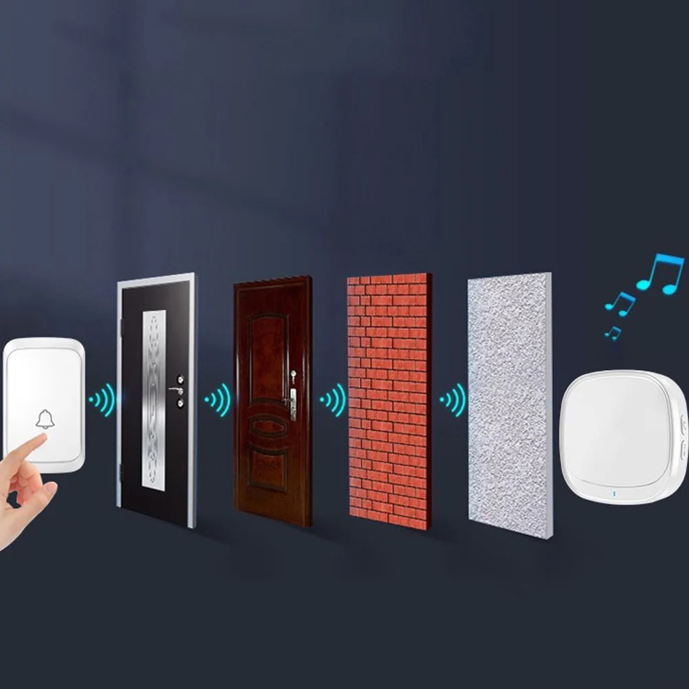 1 مجموعة 1 مجموعة جرس الباب الذكي اللاسلكي Usb استقبال داخلي 60 نغمة 5 مستوى الصوت 150 متر المدى التوصيل اللعب جرس باب المنزل الرنين #6