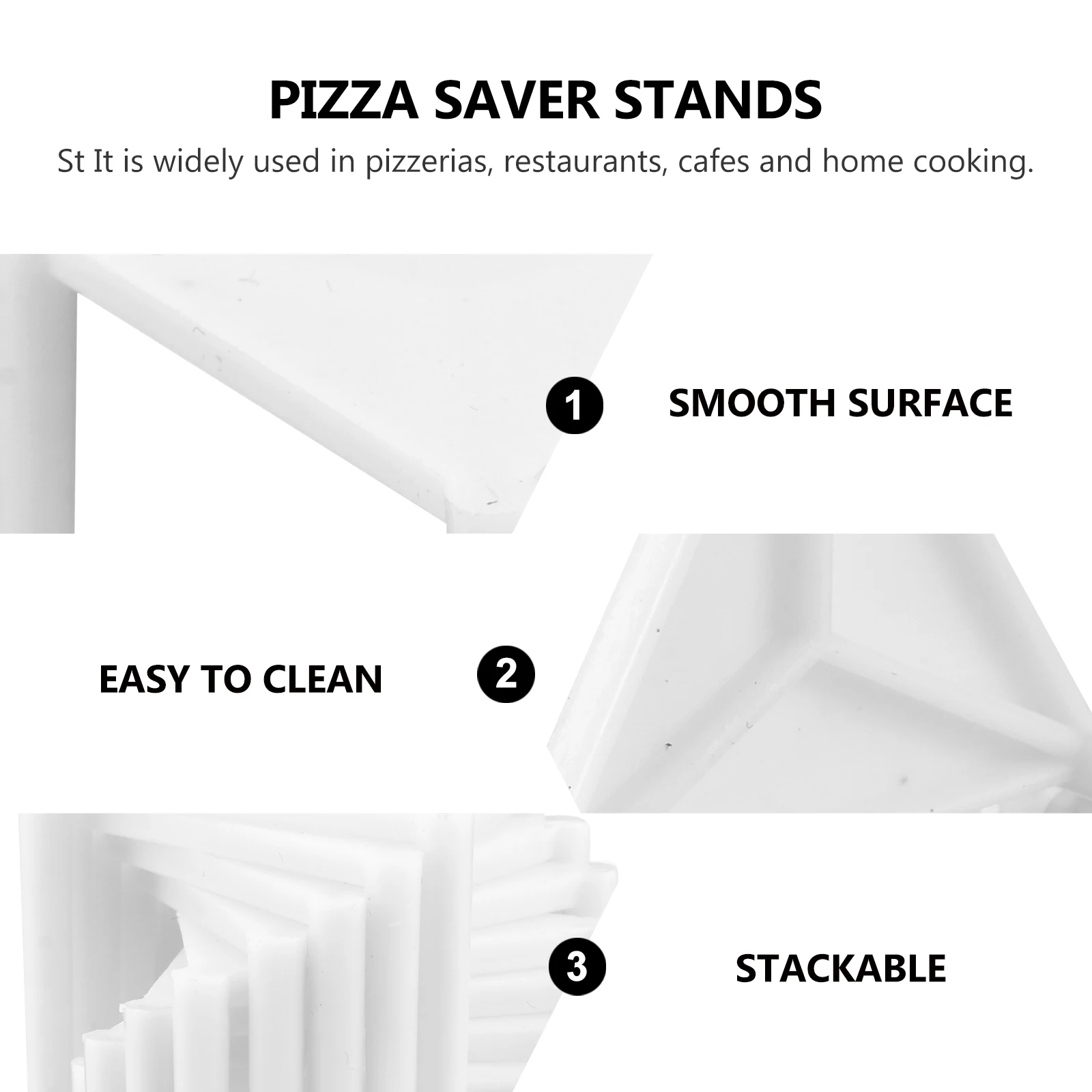 

100 Pcs Pizza Saver Saver Tripod Rack Support Baking Supplies Home Plastic Pizza St Restaurant
