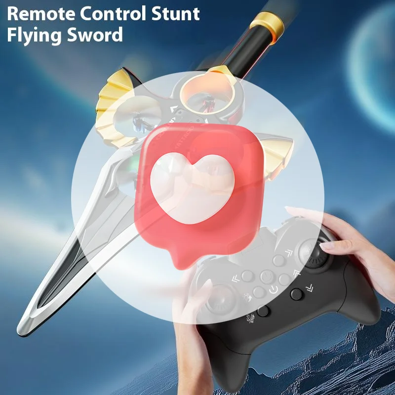 1 مجموعة هدايا الأولاد RC السيف الطائر 4 محاور مقاتلة مع موجة اليد/وضع التحكم وأضواء 360 °   ألعاب طائرة حيلة هوائية قابلة للطي RC #5