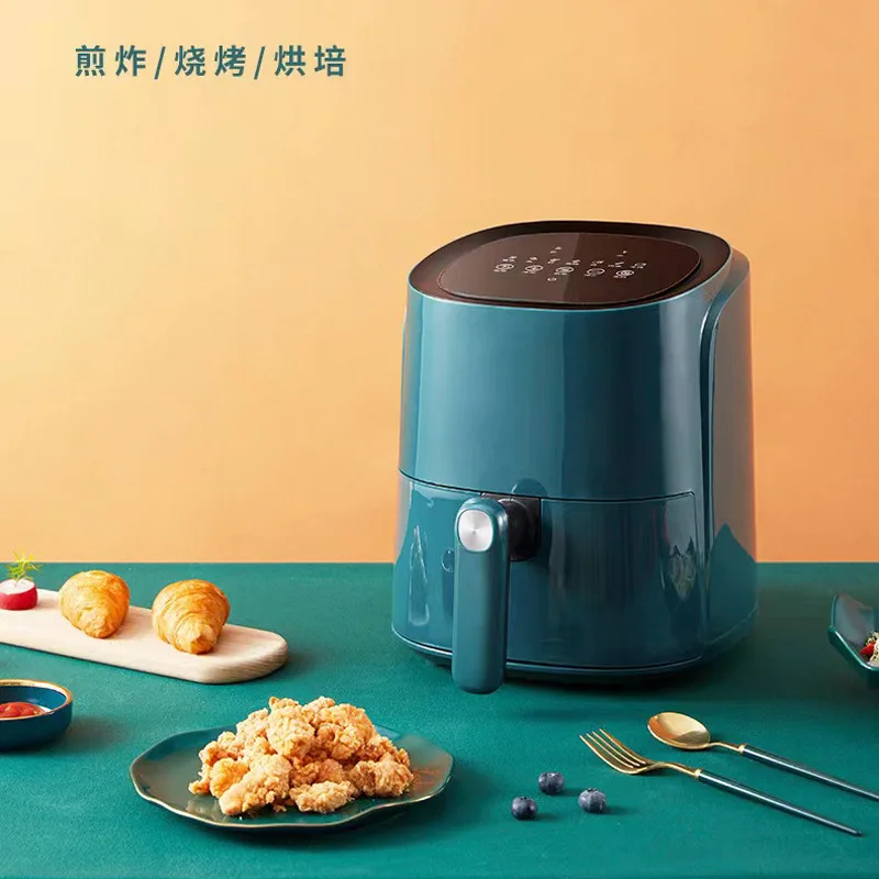 4.6L Large Capacity Air Fryer New Multi-Functional Smoke-Free French Fries Deep Frying Pan Household Smart Oven 220V