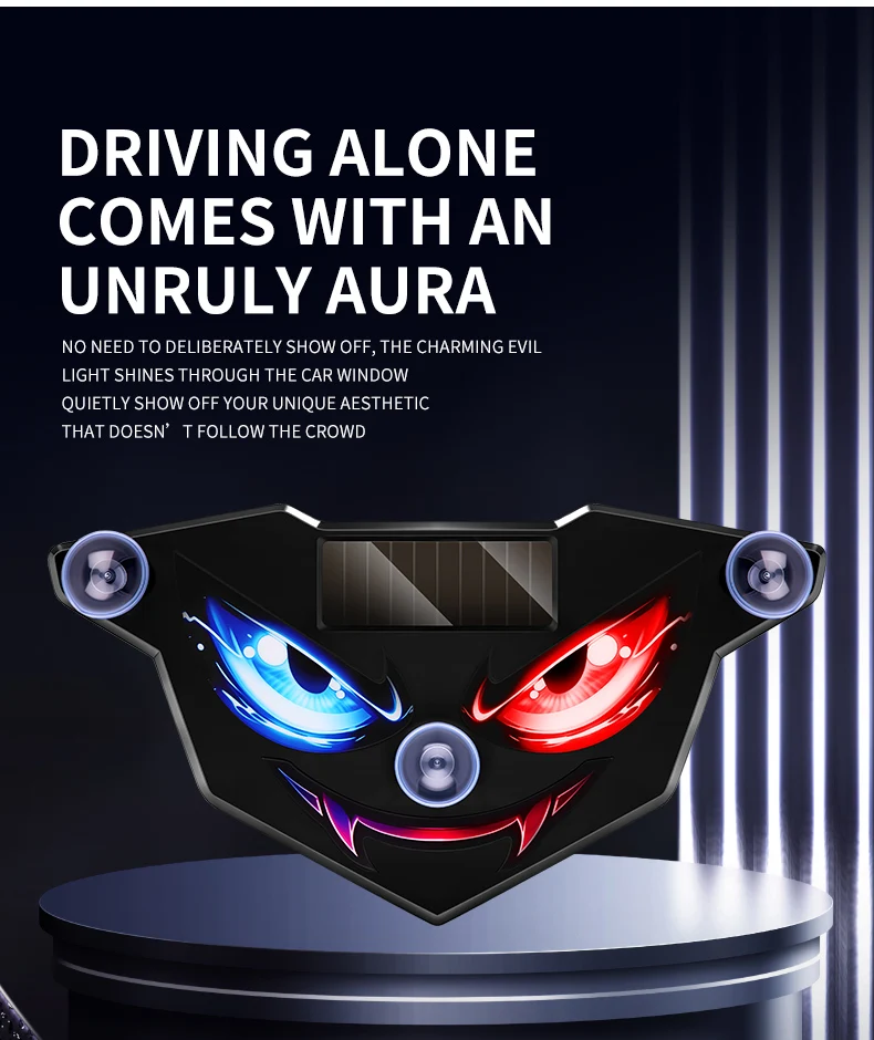 Neue Devil's Eye Ultra Helle Solarbetriebene Autoleuchte LKW LED-Leuchte Seitenleuchte Auto-Heckscheiben-Flexibles LED-Warnlicht – Detail 4