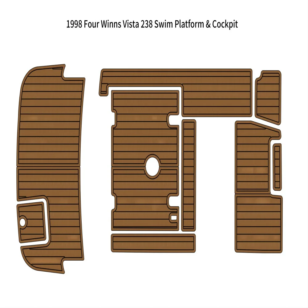 

Swim Platform Cockpit Boat EVA Foam Teak Floor Pad Mat For 1998 Four Winns 238 Vista