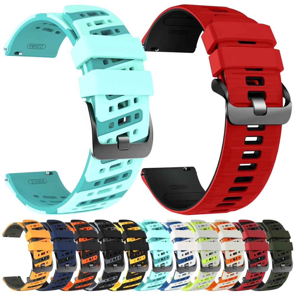Bracelet en silicone de 22 mm pour Huami Amazfit BALANCE 2, Amazfit Active Max 48 mm, GTR 4 3 2e 47 mm, Bip 6 5, UNITY, bracelet de remplacement