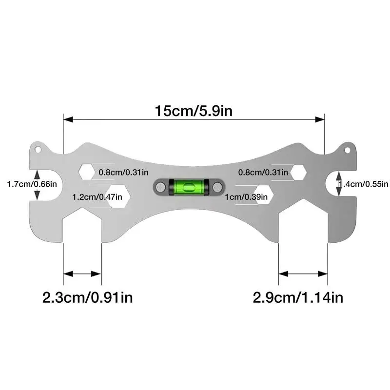 Multifunctional Wrench Universal Key Pipe Wrench With Level Shower Faucet Installation Bathroom Level Wrench For Hex Screw