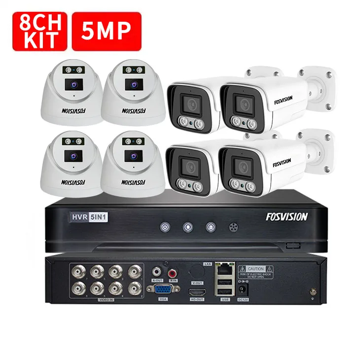 

AHD 5MP 8 Channel Camera Kit Night Vision Dvr Security Home System Video Surveillance Ahd Camera 5mp Ahd Kit 8ch