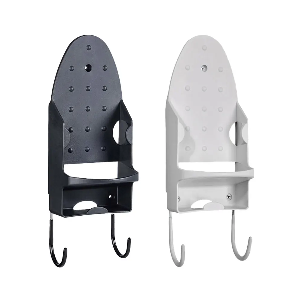 Portable Iron Holder Hotel Household Ironing Board Hanger Black White Wall Mount Iron Storage Rack Home Storage Supplies