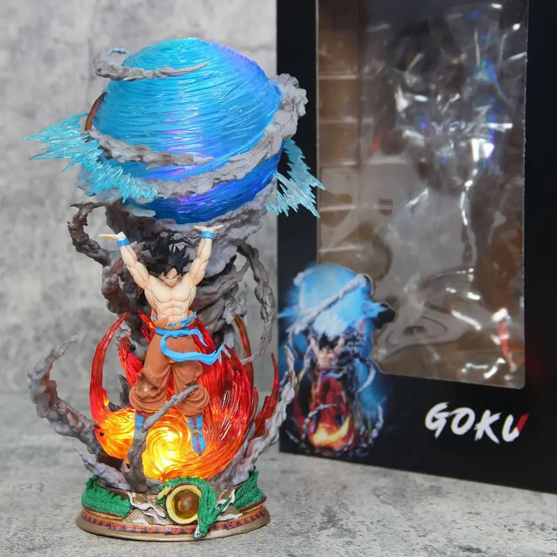 Figuras de acción de Dragon Ball, estatua de Pvc de Bullet Sun Wukong de Yuanqi, modelo de colección, juguetes de regalo, modelo luminoso, 25cm