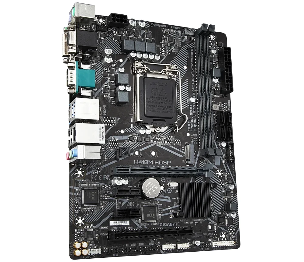 GIGABYTE H410M HD3P Motherboard Intel H410  LGA1200 DDR4 M.2 Micro ATX support i7-10700  i5-10500  i3-10100  i9-10900 cpu