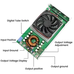 1500W 50A Adjustable High Power DC-DC Step Down Buck Converter 25-90V to 2.5-60V Stabilized Power Supply Module Digital Display