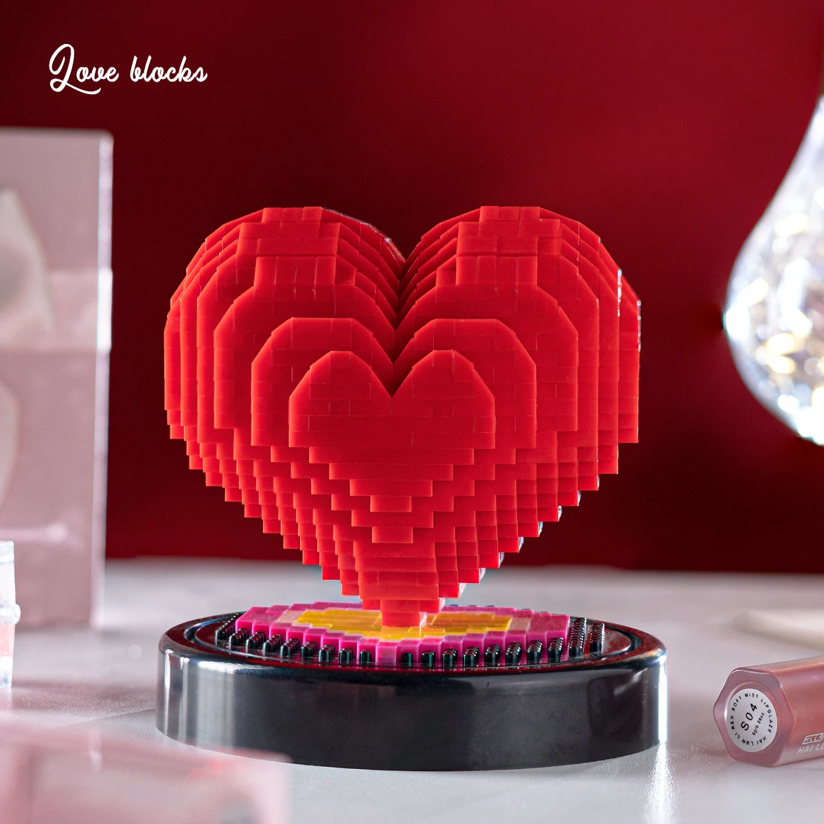 

Creative Micro Diamond Love Building Blocks Valentine's Day Gift Girls Birthday Gift Confession Artifact Couple Gift Ornaments