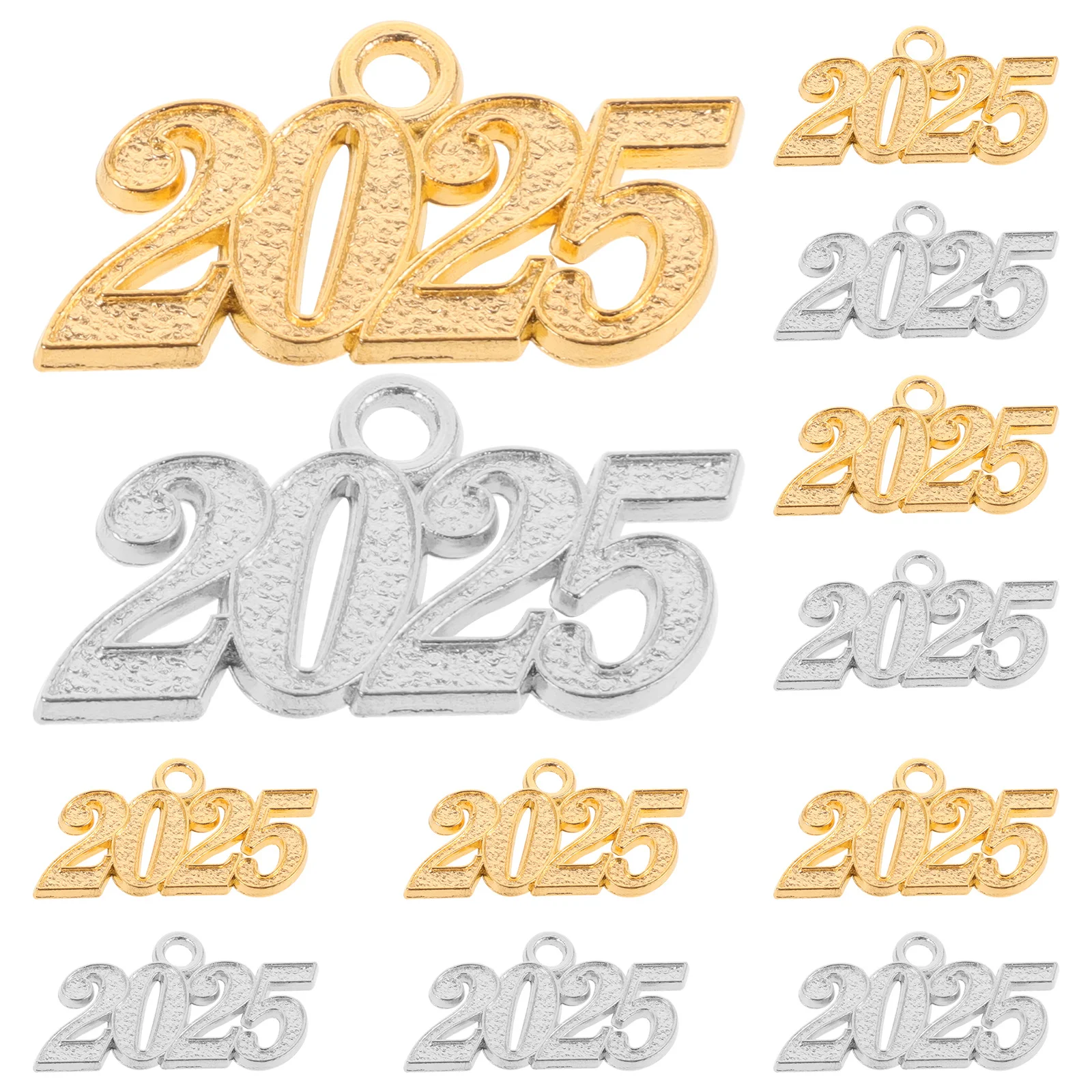 

12Pcs 2025 Number Charms Pendant Jewelry Making DIY Accessories for Necklaces Bracelets Earrings Key Chains Number Pendant