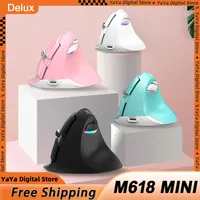 Delux M618 Mini Three-mode Mouse Silent Hold Vertically Ergonomic Four-speed Adjustment High-quality Comfort Office Game Mouse