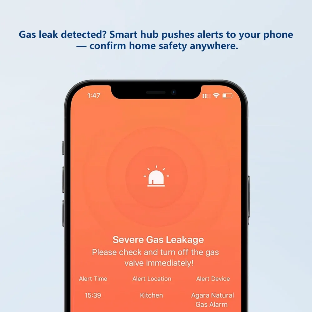 Aqara Natural Gas Detector Smart Gas Leak Alarm Zigbee 3.0 Intelligent Linkage Home Security Compatible with Xiaomi Homekit APP