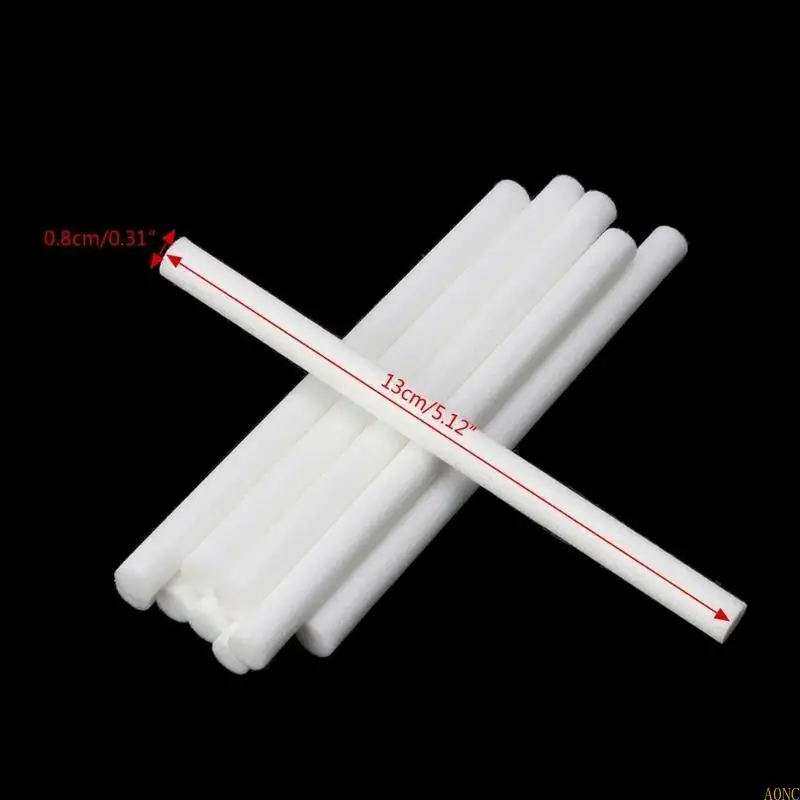 A0NC 10PCS Mini humidificateurs filtres Refill Sticks Coton coton Sticks Sticks Sponges Le filtre peut être coupé pour
