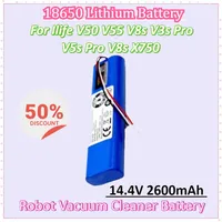 New Robot Vacuum Cleaner Battery 14.4V 2600mAh 18650 Lithium Rechargeable Battery for Ilife V50 V55 V8s V3s Pro V5s Pro V8s X750