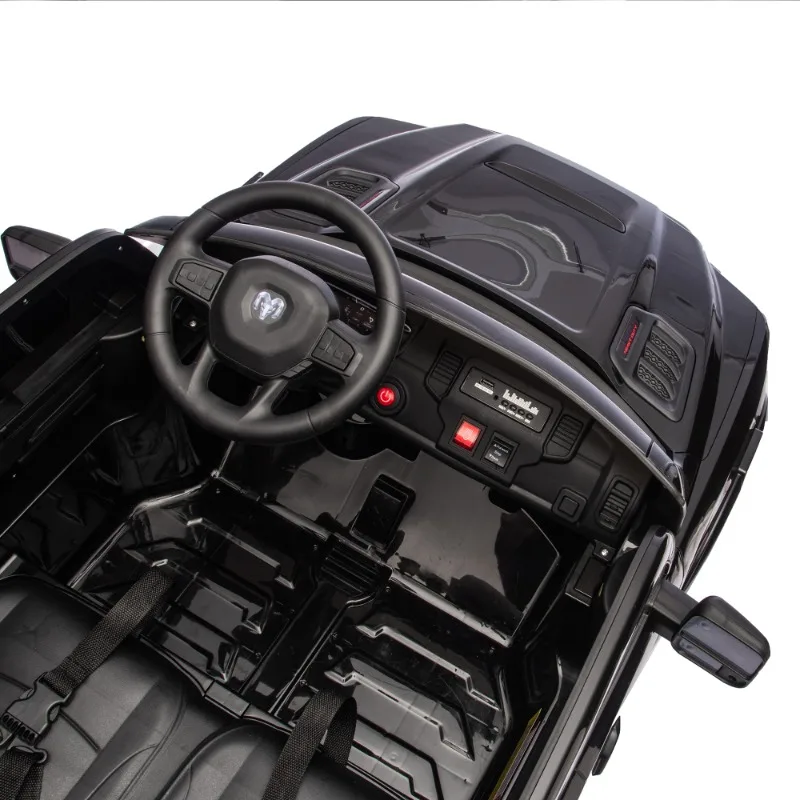 24V 160W 2-seater Kids Ride On Truck Remote Control, 4-Wheel Suspension,Built-in Music&Bluetooth,USB/MP3 Port for Age 3+