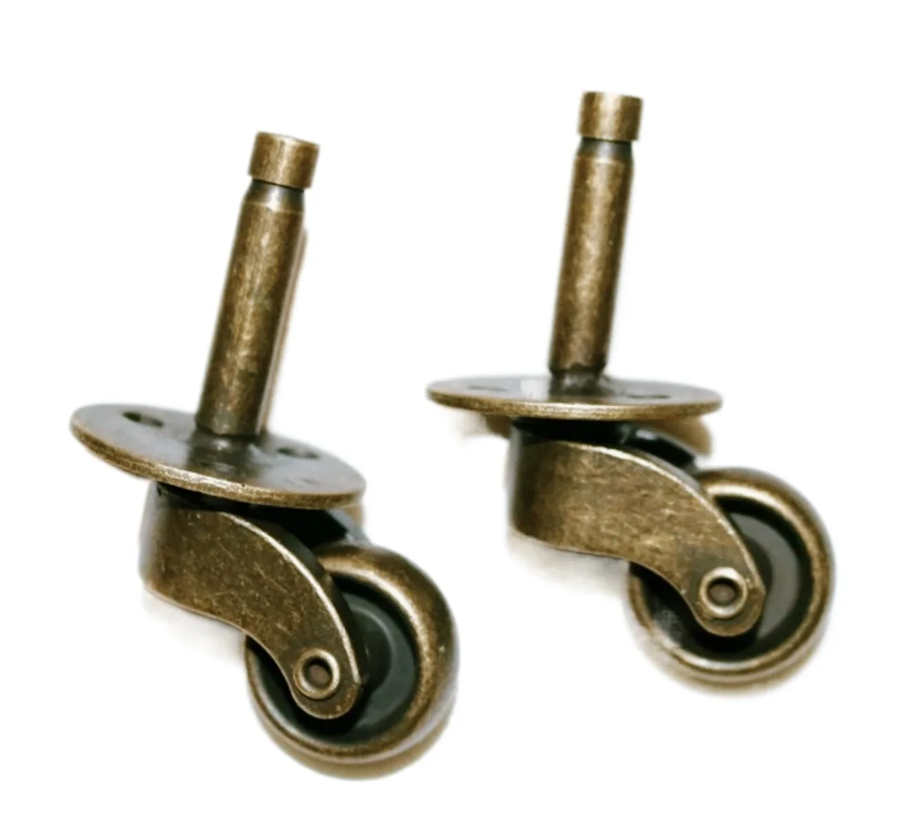 4pcs Wheel D:25MM Old Bronze Alloy Universal Screw Rod Casters Furniture Sofa Wheel Pulley