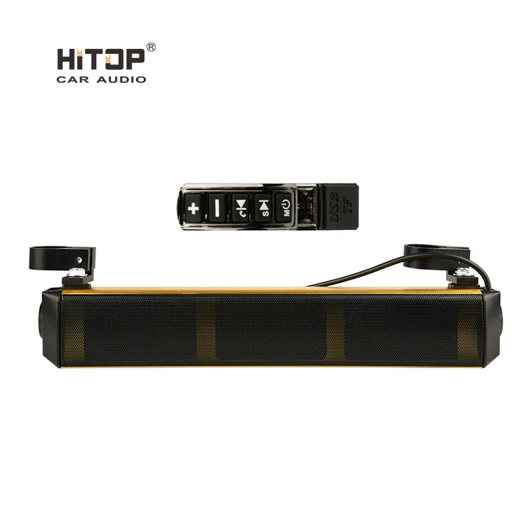 Motorcycle Audio System Bt Stereo Radio Mp3 Waterproof Speaker Speakers Usb Atv Fm Amplifier Aux Handlebar