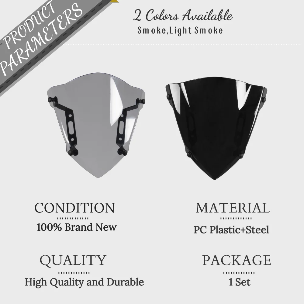 2019 MT07 MT 07 Wind Screen Shield For Yamaha 2018-2020 Motorcycle Windscreen Windshield Deflector Protector Accessories