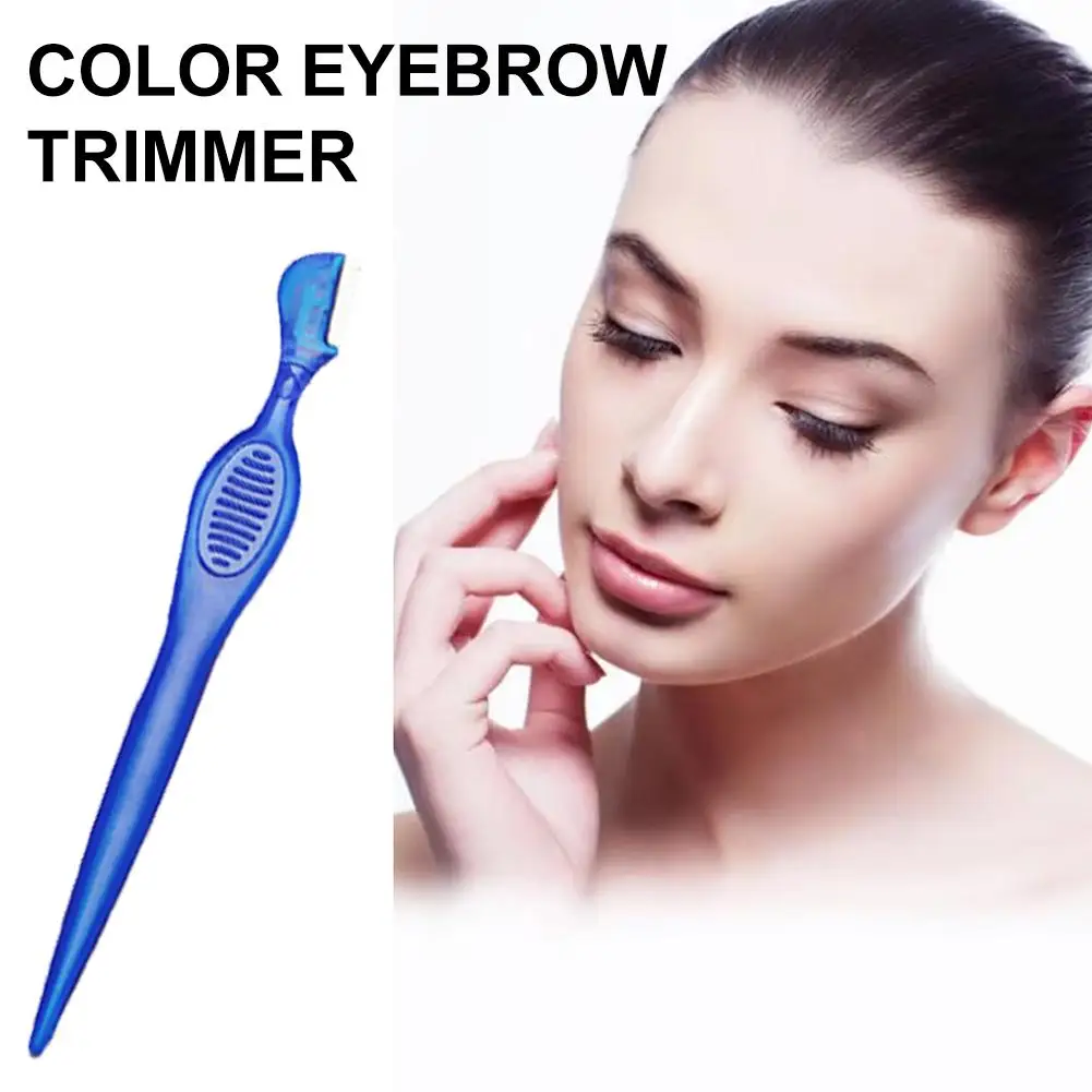 안전 가드가 있는 스테인리스 스틸 눈썹 면도기, 전문가용 얼굴 제모 도구, 여성용 정밀 눈썹 쉐이퍼 블레이드