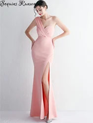 Sexy backless pink maxi summer dress women elegant bodycon birthday party dress luxury wedding prom evening long dresses vestido