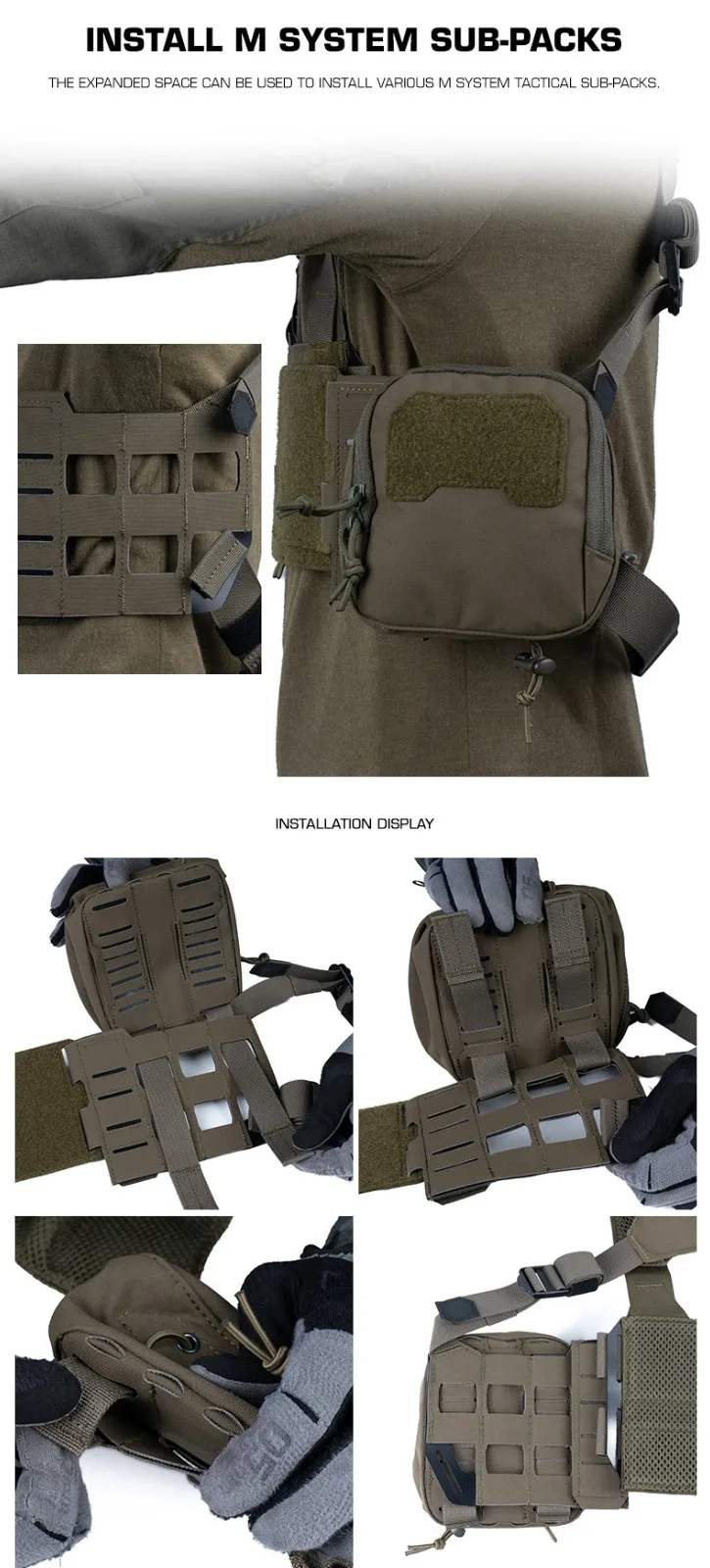 Modulares Brustgurt-Erweiterungskit – MOLLE Schnellverschluss-Gurtsystem für Training, Wandern, Jagd und Outdoor-Aktivitäten – Detail 10