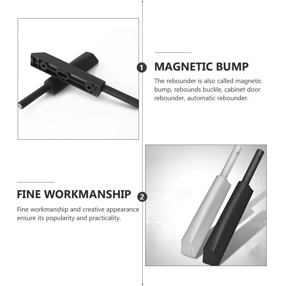 

4pcs Push Latch Cabinet Door Rebounder Invisible Close Adapter Automatic Opening Hardware For Bedroom Bathroom Wood Doors