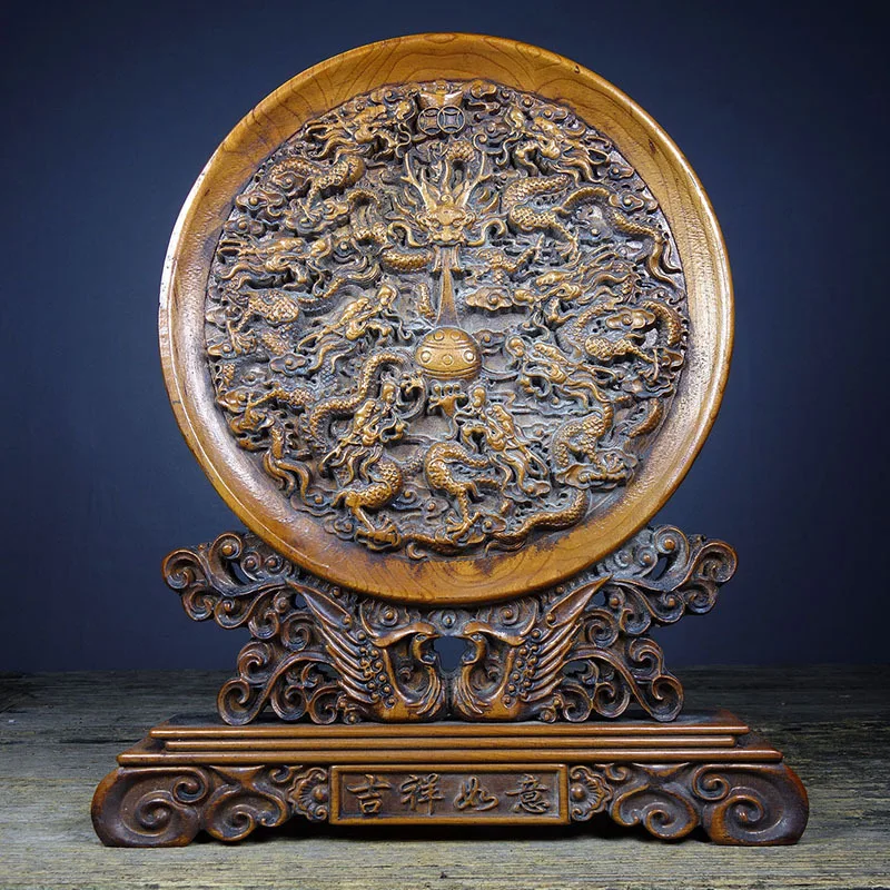 antique-miscellaneous-old-antique-rosewood-screen-new-chinese-style-living-room-study-decoration-crafts-new-collection