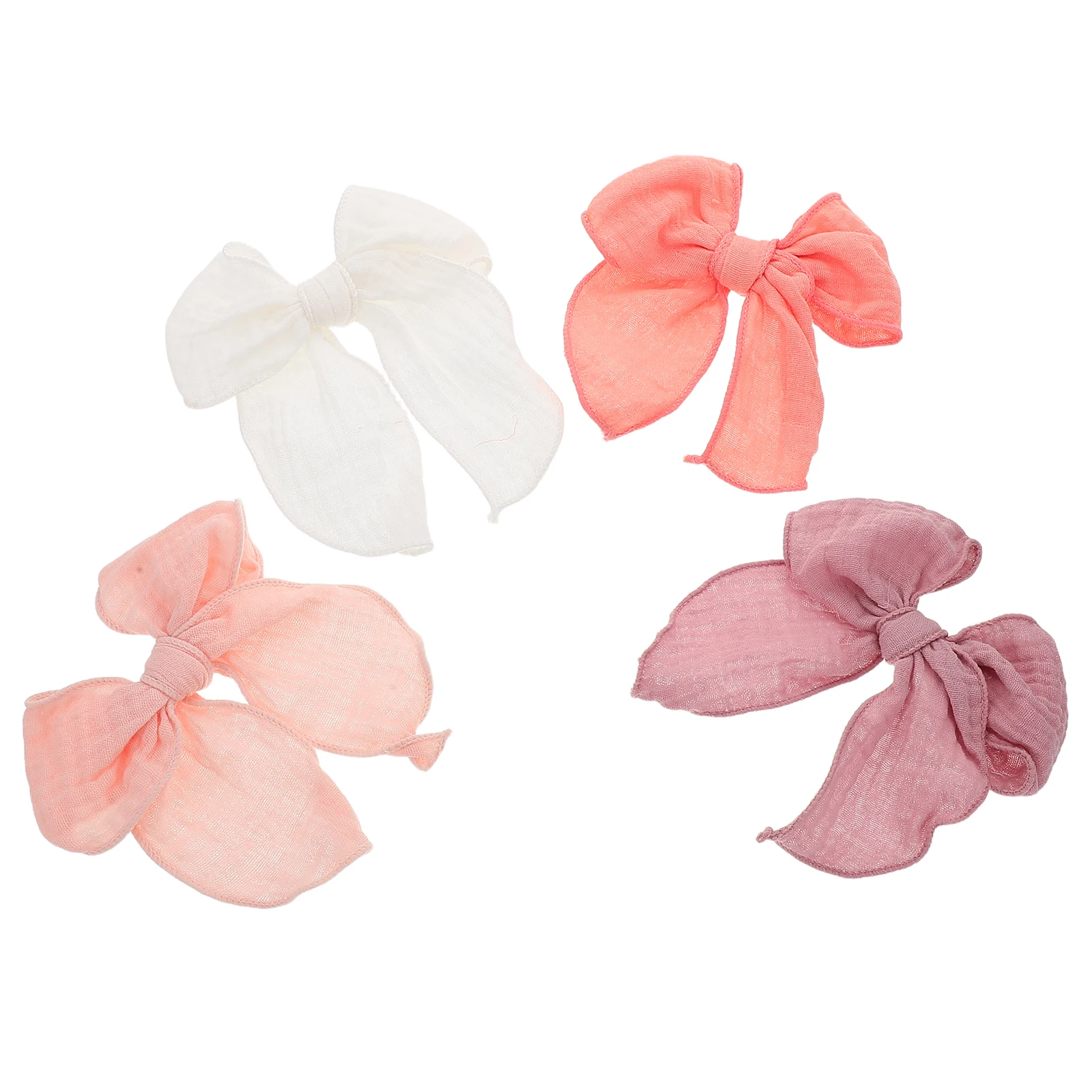 

4PCS Bow Hairpin Clips Bows for Women Girls Alligator Kids Toddler Nylon Baby Small Ribbons Hair Accessories Elegant Design