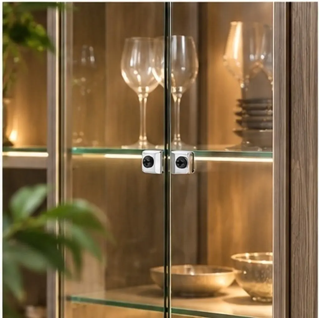 4Pcs Zinc Alloy Glass Door Handle Punch Free for Shower Sliding Doors Cabinet Pulls Anti Corrosion Glass Door Knobs Stable Fit