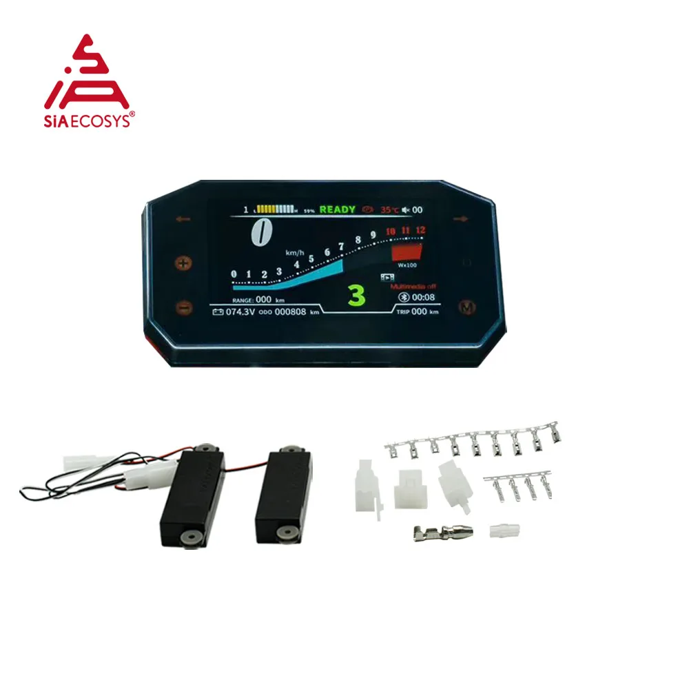 TFT Speedometer 5inch Display Clutch SCJ5066-1 Speedometer for Electric Scooter Adjustable Display