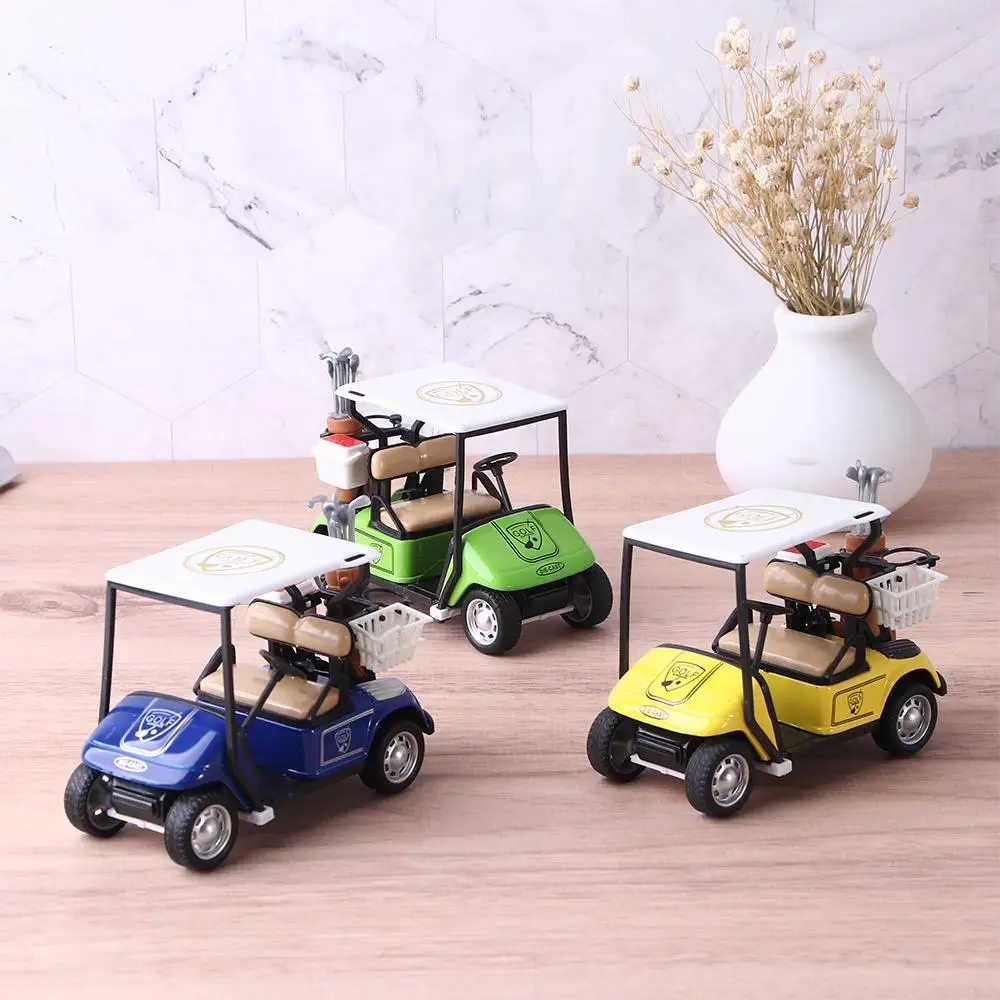 Toy High Quality Toy Vehicles Kids Toy Diecast Car Ornaments Simulation Golf Car Alloy Pull Back Model Car Model Car 1:36 Scale