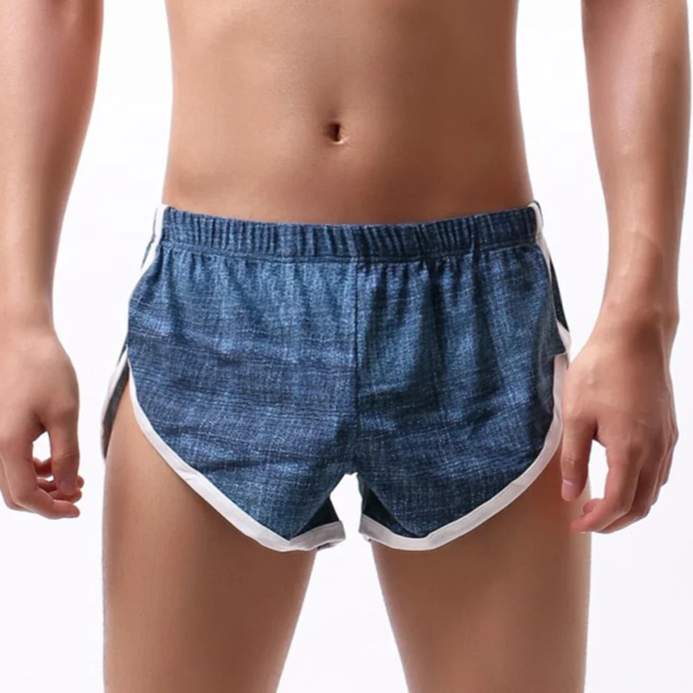 Men Sexy Breathable Underwear Printed Bikini Trunks Lightweight Loose Underpants Elasticity Breath Lingerie Shorts Briefs