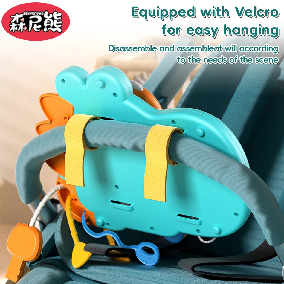 SENNIXIONG نشاط الطفل ديناصور عجلة القيادة مونتيسوري طفل ممارسة مهارة الضغط مجلس لعبة تعليمية للأطفال #5