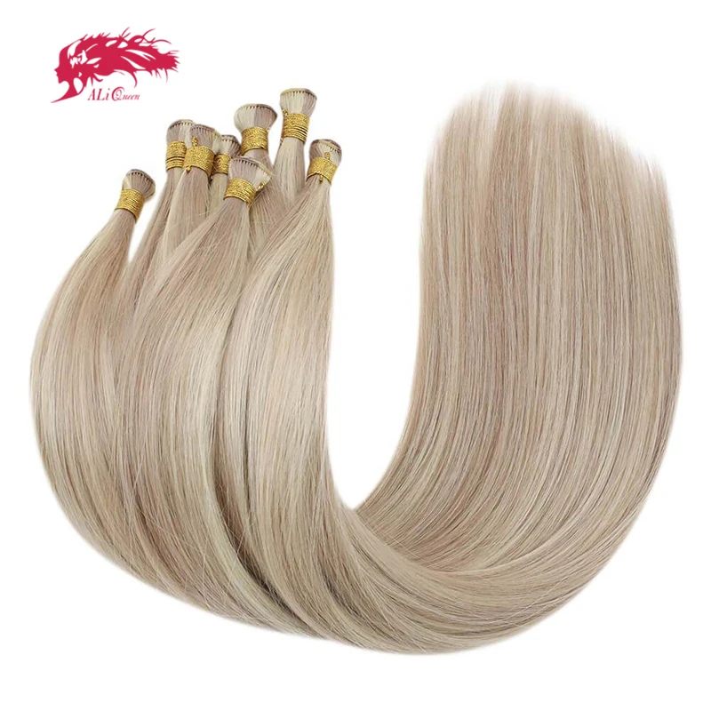 

Ali Queen Hair Brazilian Straight Handmade Hair Bundles Weft 100g Unproccessed Raw Virgin Human Hair Extension Double Drawn Weft