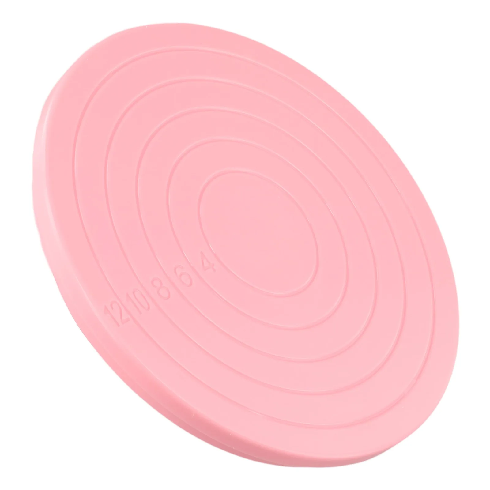 Round 14 CM Cake Turntable Plastic Pink Rotating Stand Plate Baking Revolving Decoration Platform  Revolving Baking Tools