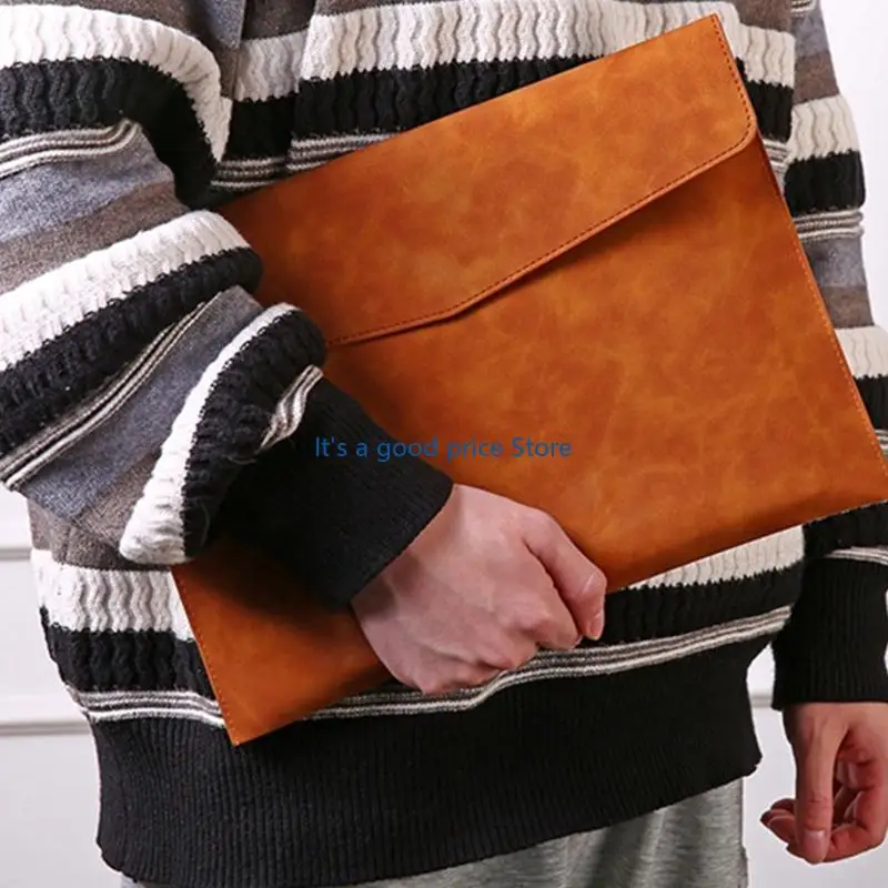 

Кожаная папка с документами магнитная закрытие файла организатора хранилище сумки 100 листов емкость для школьных